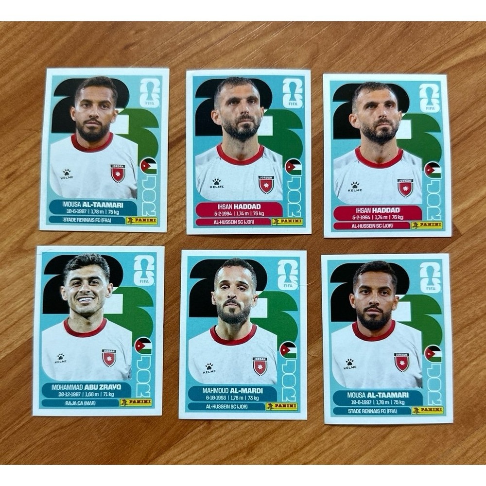 Panini World Cup 2026 Jordania Stickers